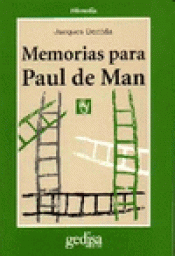 Imagen de cubierta: MEMORIAS PARA PAUL DE MAN